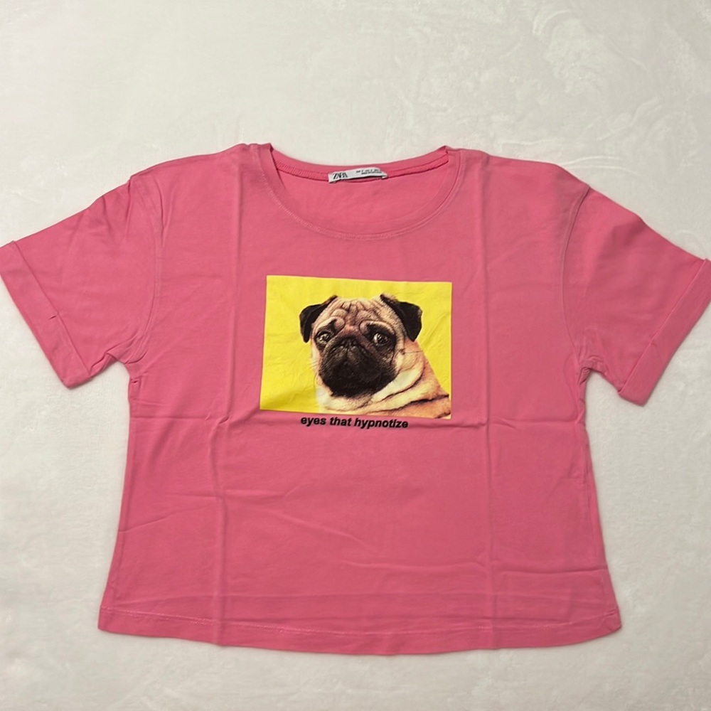 Zara size small pug tee